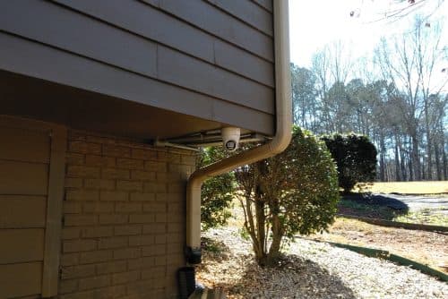 Outdoor security camera installation