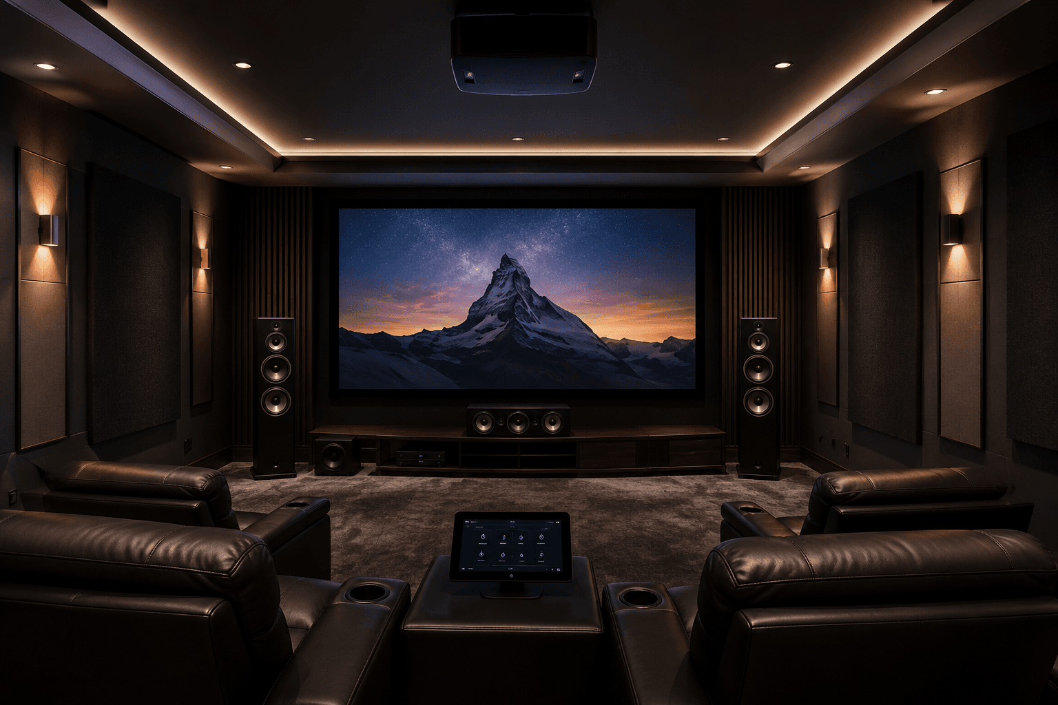 Luxury Mountain-View Home Theater