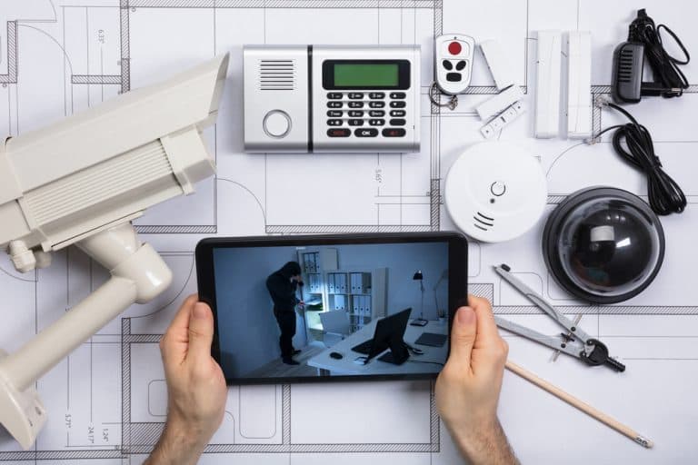 Viewing security camera footage remotely on a smartphone
